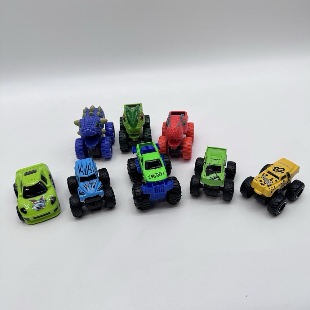 Mini Monster Truck Lot Spark Create Imagine Dino Trucks Excellent Condition